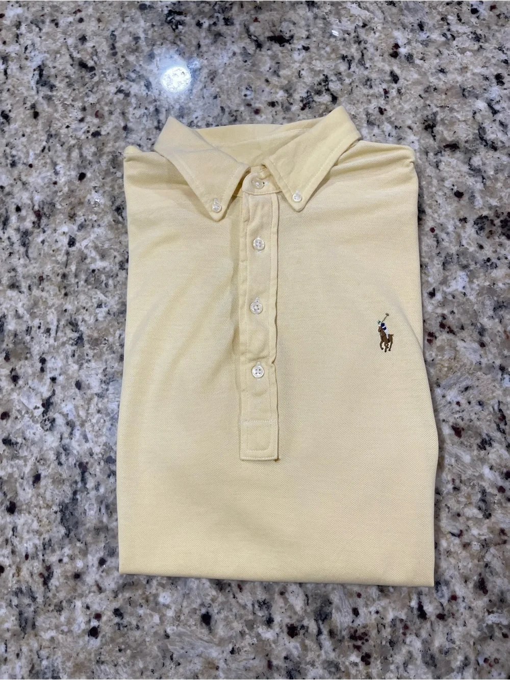 Ralph Lauren Light Yellow Button-Down Polo